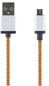 microUSB-kabel Orange Tygsladd 2m