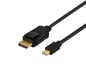 DELTACO DisplayPort 1.2 - miniDisplayPort Svart (F) 1 m