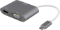 DELTACO USB-C till HDMI/ VGA-adapter Grå