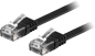 DELTACO TP-kabel Cat6 Tunn U/UTP Svart 5 m