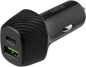 DELTACO Billaddare 1x USB -C 1x USB-A  36 W Svart
