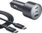 Anker Billaddare 167W 3 portar ink USB-C kabel