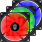 Inet Tyst Chassifläkt 120mm RGB 3-pack