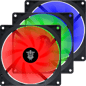 Inet Tyst Chassifläkt 140mm RGB 3-pack