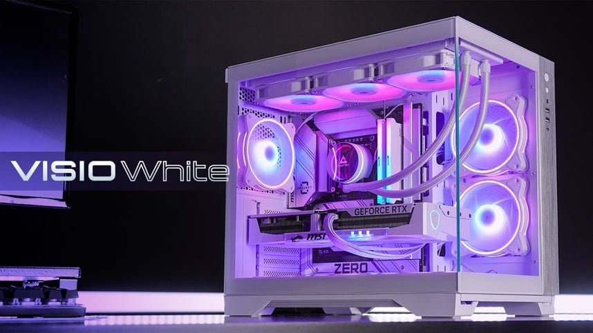 CHIEFTEC | VISIO White | GM-30W-TG-OP | White Dual-Chamber ATX Gaming Case