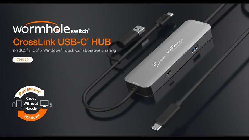 j5create | Wormhole Switch™ CrossLink USB-C® HUB | JCH422