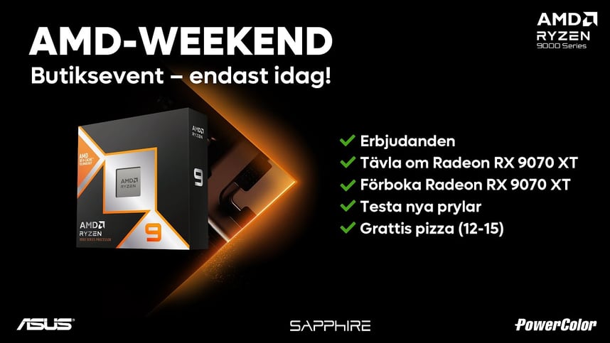 AMD-event i Sisjön + Medis! Vinn ett 9070 XT #AMD #radeon