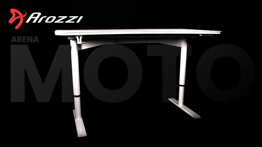Arozzi Arena Moto White Gaming Desk - Release