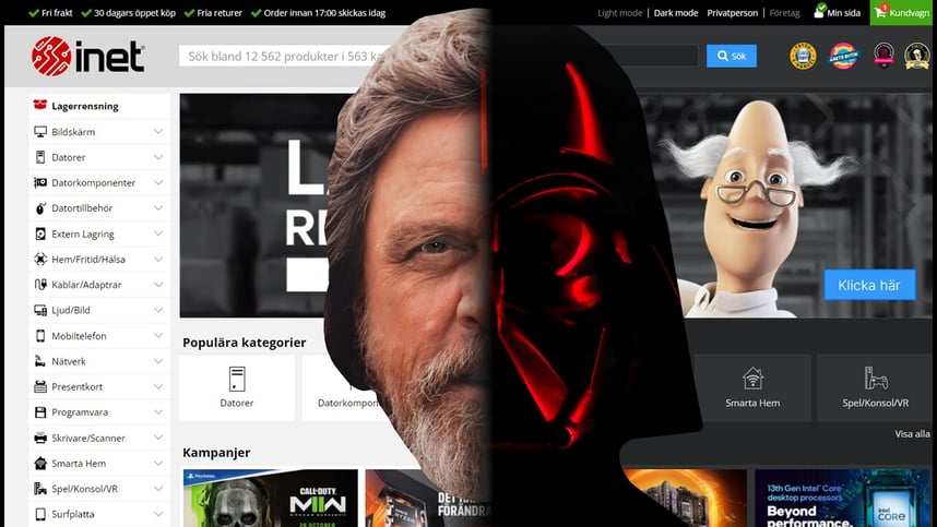 Dark Mode på Inet.se - välkommen till den mörka sidan!