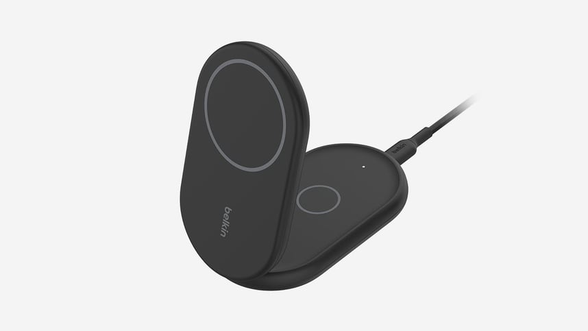 2-in-1 Magnetic Foldable Wireless Charger with Qi2 15W