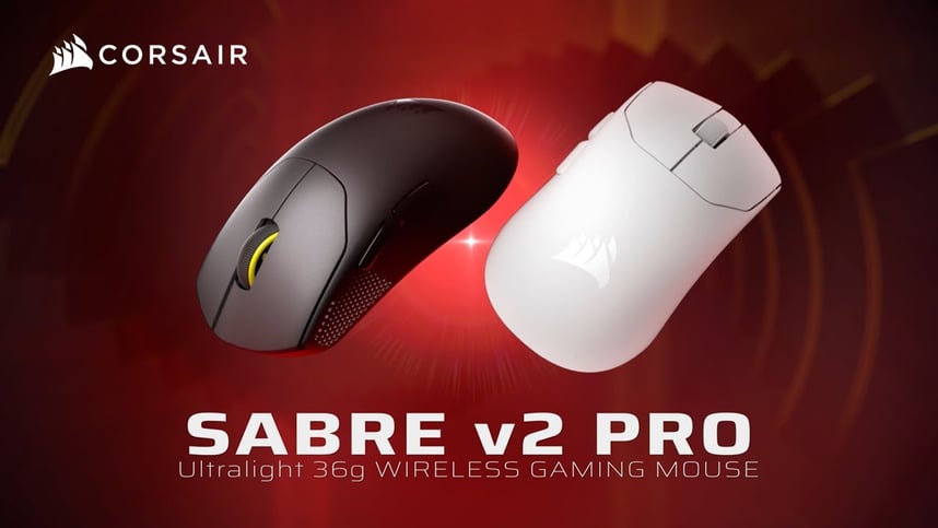 Meet the CORSAIR SABRE v2 PRO Ultralight 36g Wireless Gaming Mouse – Designed by Pros. Built to Win.